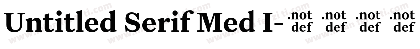 Untitled Serif Med I字体转换